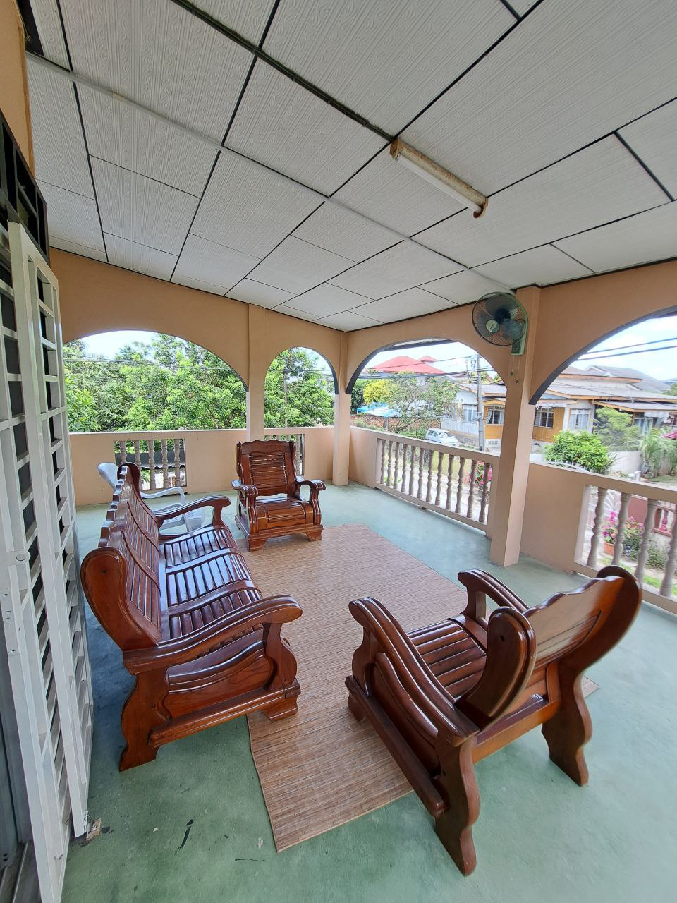 Balcony seating from a wider angle